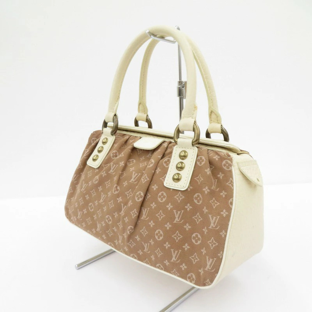 LOUIS VUITTON Trapeze Camel Brown Monogram Lin Handbag Beige Cream